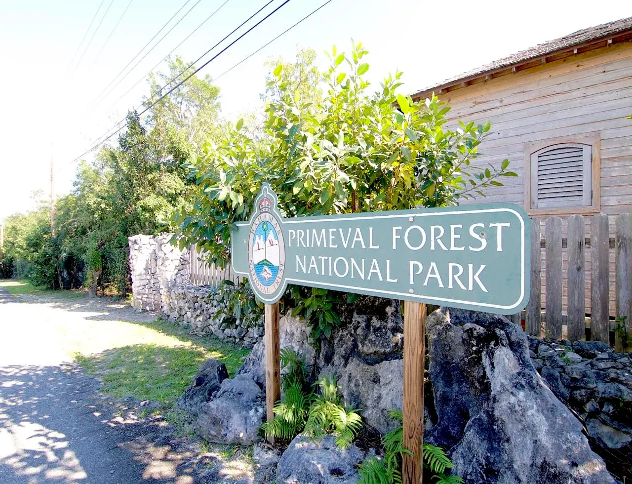 Primeval Forest National Park sign in Nassau